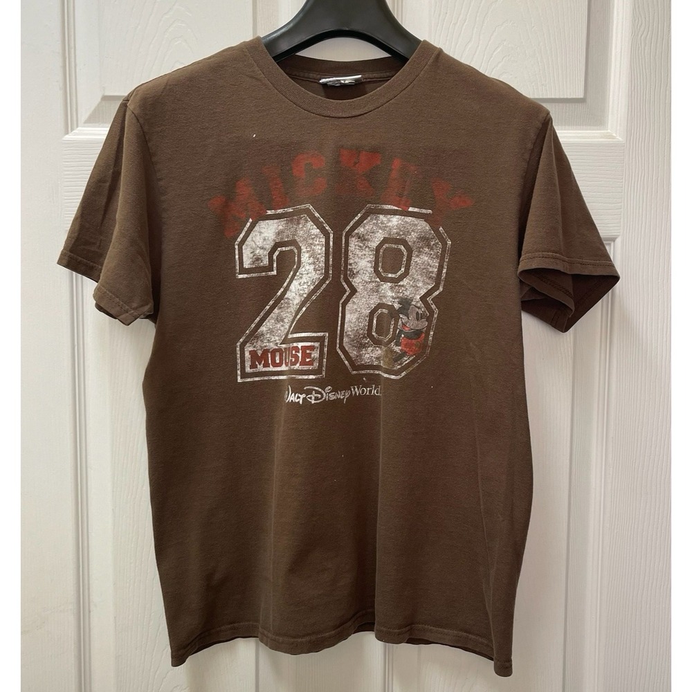 Walt Disney World Mickey Mouse‎ Men's Medium Brown T-Shirt